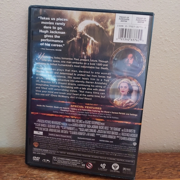 The Fountain (DVD, 2006) Pre-Owned Tested Working Great Condition Good Movie - Picture 2 of 2